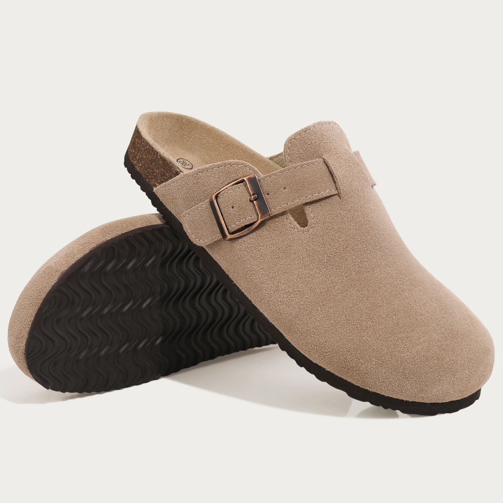 New Women Clogs For Women Fashion Cork Suede Mules Slipper Classic Cork Antislip For Outdoor Slippers With Arch Support - Image 5