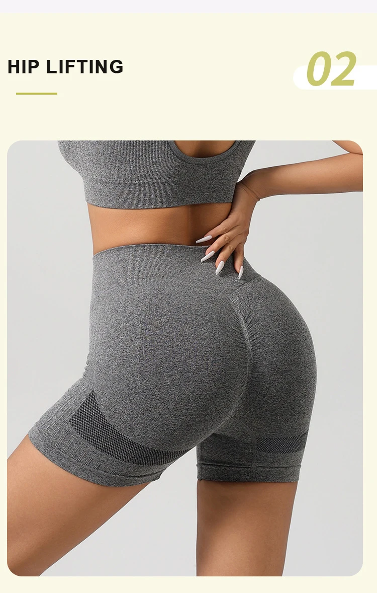 Women Padded Sports Bra High Waist Yoga Shorts Seamless Hip Lifting Gym Fitness Pants Workout Leggings Tights 2pcs Optional Set - Image 42