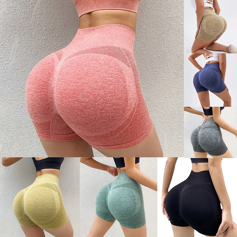 Women’s High Waist Sports Shorts – Stretch Fitness & Yoga Workout Shorts