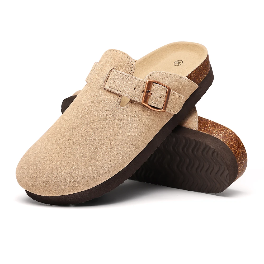New Women Clogs For Women Fashion Cork Suede Mules Slipper Classic Cork Antislip For Outdoor Slippers With Arch Support - Image 24