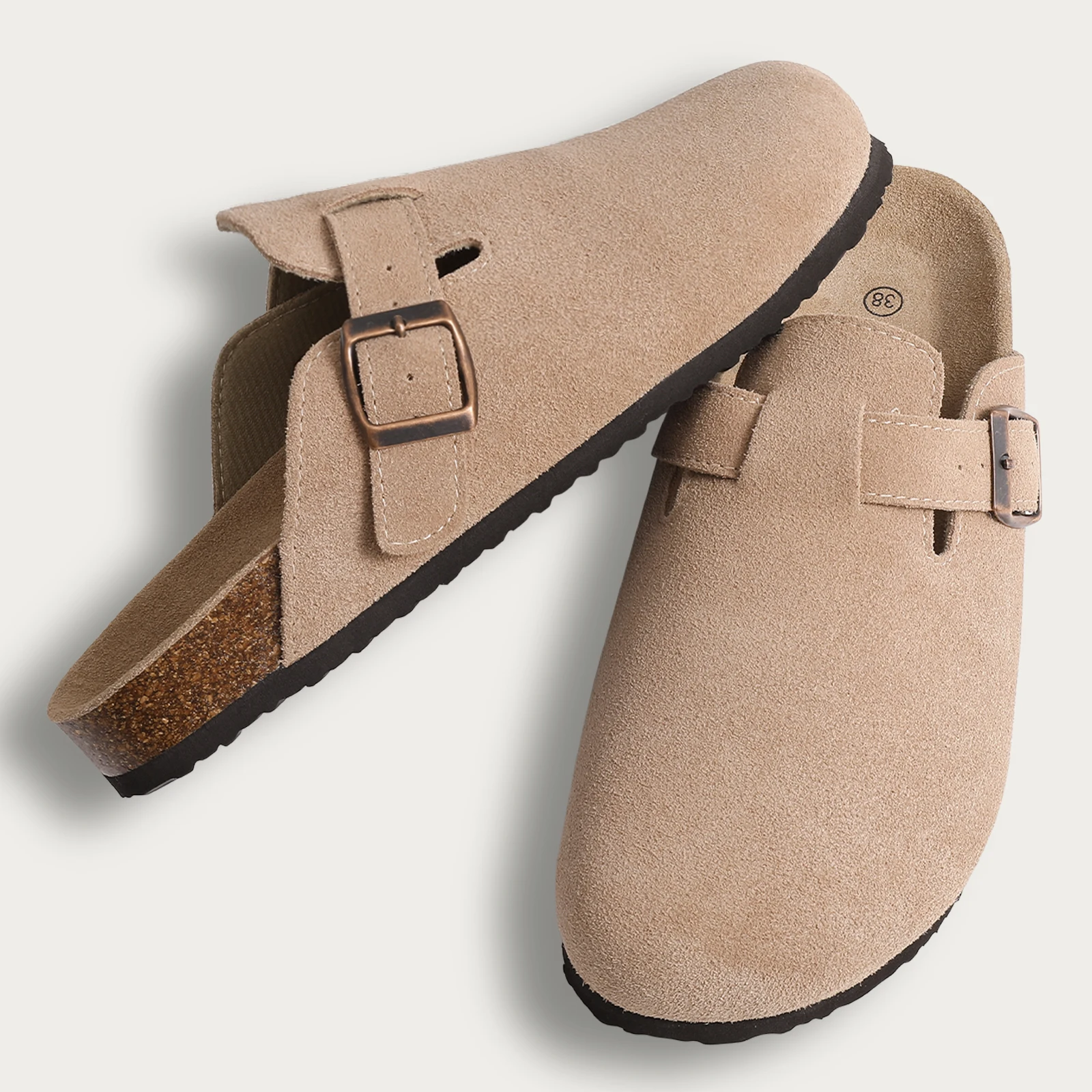 New Women Clogs For Women Fashion Cork Suede Mules Slipper Classic Cork Antislip For Outdoor Slippers With Arch Support - Image 10