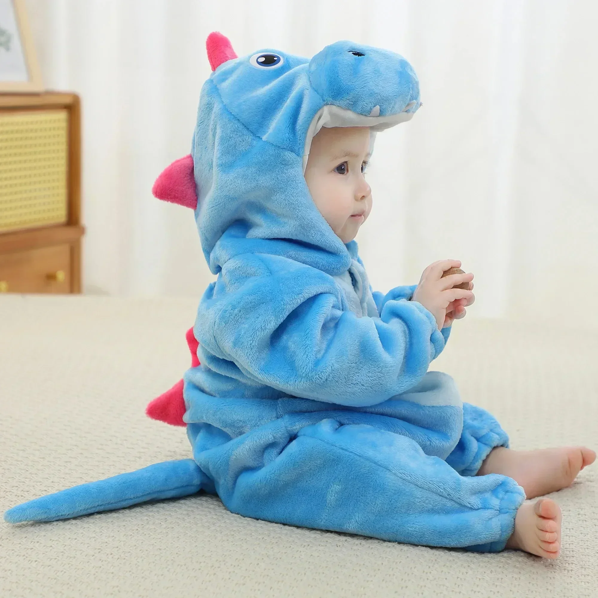 Baby Rompers Winter Kigurumi Lion Costume For Girls Boys Toddler Animal Jumpsuit Infant Clothes Pyjamas Kids Overalls Ropa Bebes - Image 7