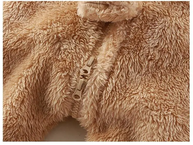 Autumn Winter Baby Romper Cartoon Fluffy Panda Rabbit Bear Jumpsuit Boys Girls Soft Warm Cotton Outwear Clothes - Image 15