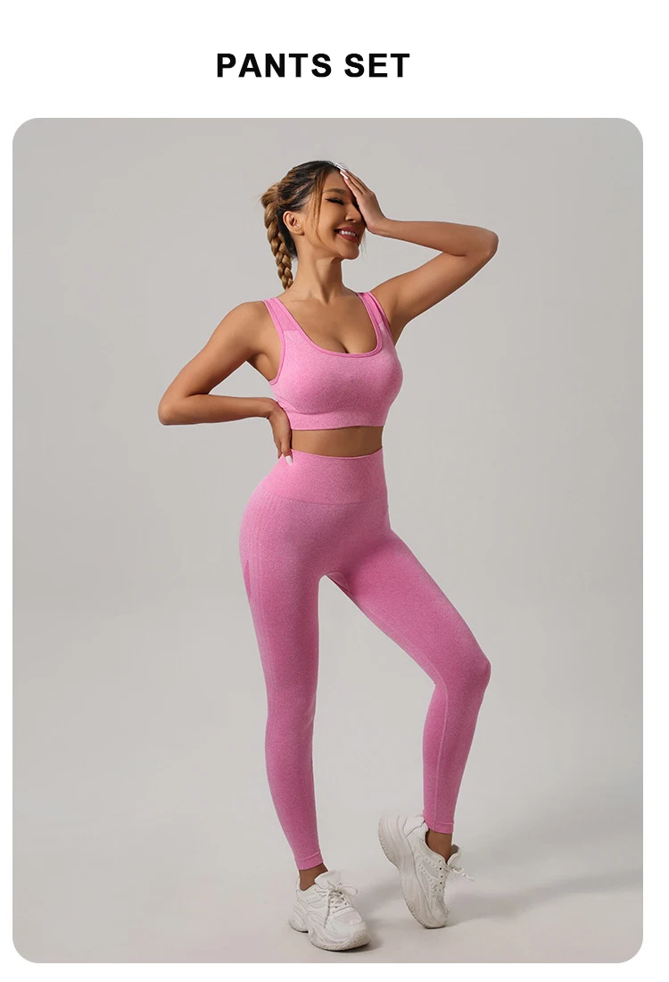 Women Padded Sports Bra High Waist Yoga Shorts Seamless Hip Lifting Gym Fitness Pants Workout Leggings Tights 2pcs Optional Set - Image 65