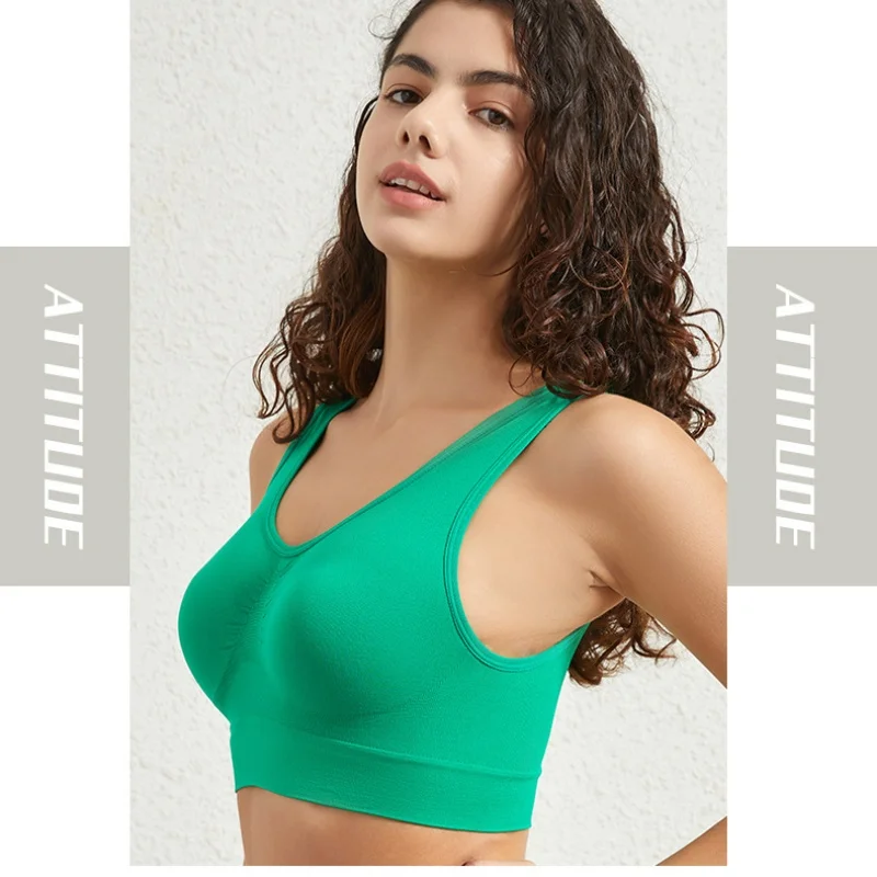 Women's S-5XL Seamless Bra Push-Up Sports Bra Non-wire Crop Tops Solid Color Sexy Lingerie No Pads Breathable Female Brassiere - Image 22
