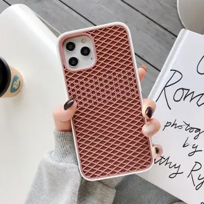 Case For iPhone 16 15 14 13 12 11 Pro Max XR XS X Waffle Shoe Sole Phone Case for iPhone 6 7 8Plus Silicone Back-Vans-case Cover - Image 8
