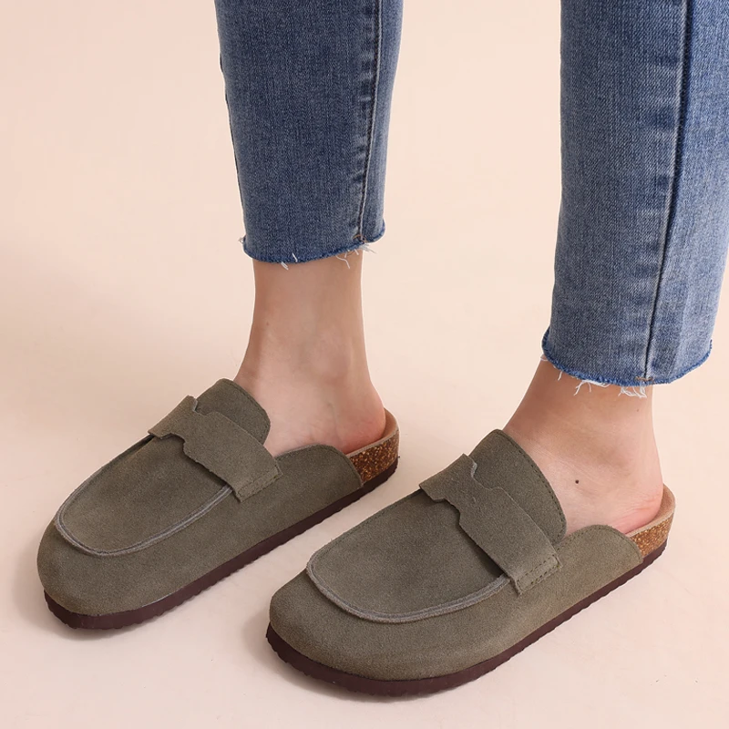 New Women Clogs For Women Fashion Cork Suede Mules Slipper Classic Cork Antislip For Outdoor Slippers With Arch Support - Image 39