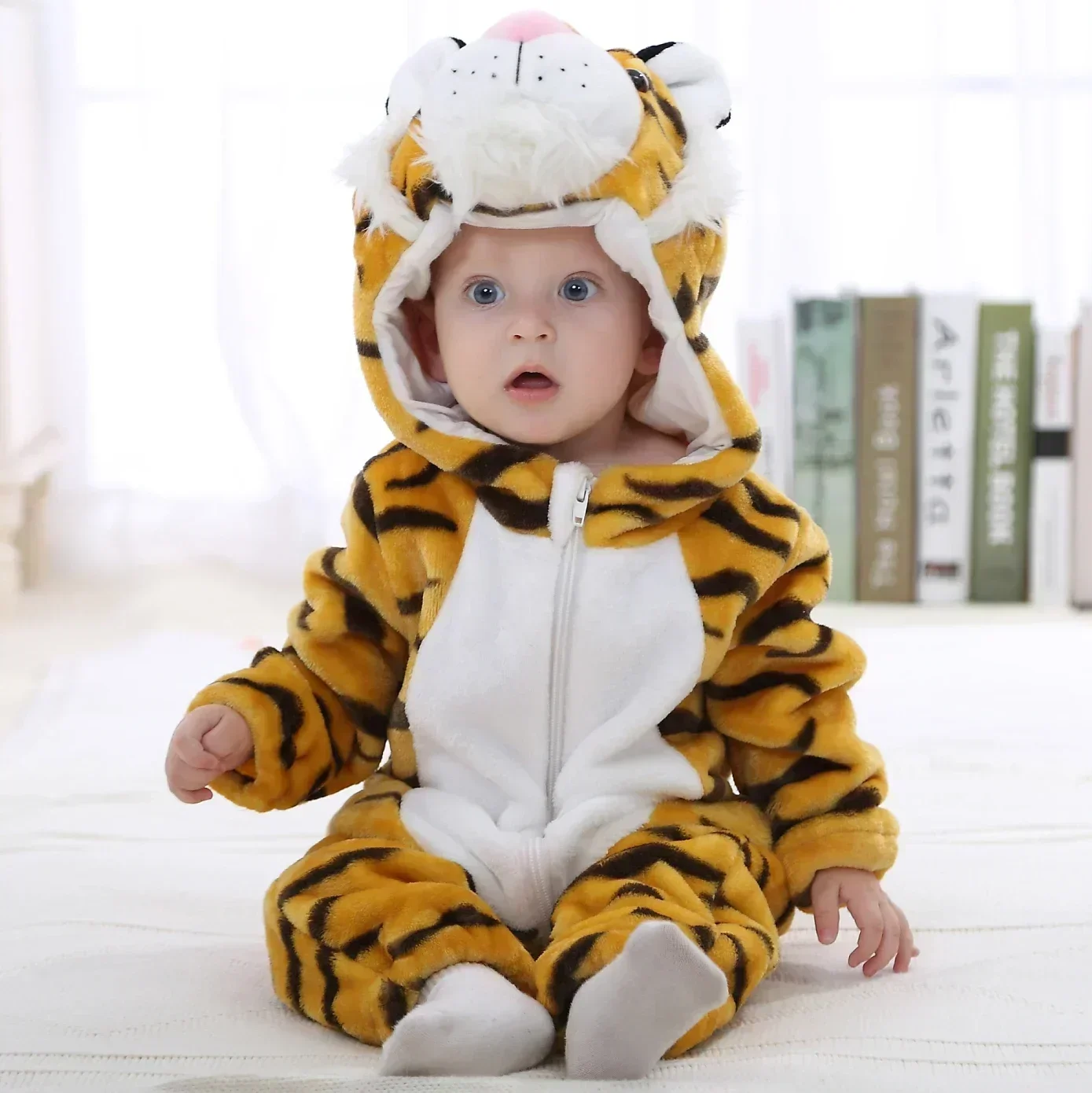 Baby Rompers Winter Kigurumi Lion Costume For Girls Boys Toddler Animal Jumpsuit Infant Clothes Pyjamas Kids Overalls Ropa Bebes - Image 15