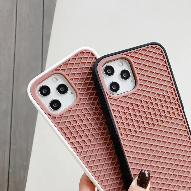 Case For iPhone 16 15 14 13 12 11 Pro Max XR XS X Waffle Shoe Sole Phone Case for iPhone 6 7 8Plus Silicone Back-Vans-case Cover - Image 6