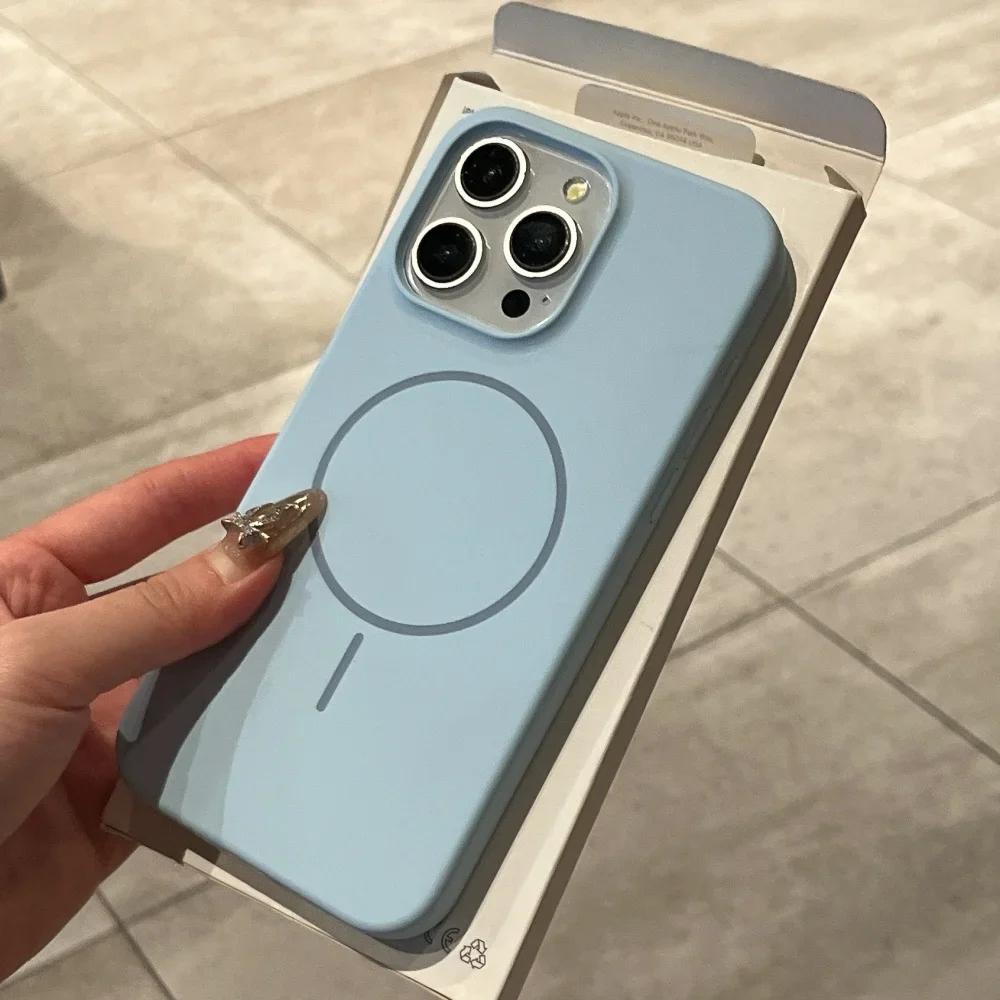 Luxury Liquid Silicone Case For iPhone 17 -11 for Magsafe Magnetic Wireless Charging Shockproof Case - Image 8
