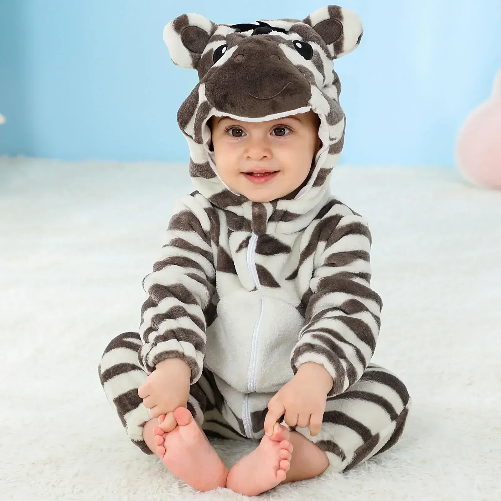 Baby Rompers Winter Kigurumi Lion Costume For Girls Boys Toddler Animal Jumpsuit Infant Clothes Pyjamas Kids Overalls Ropa Bebes - Image 38