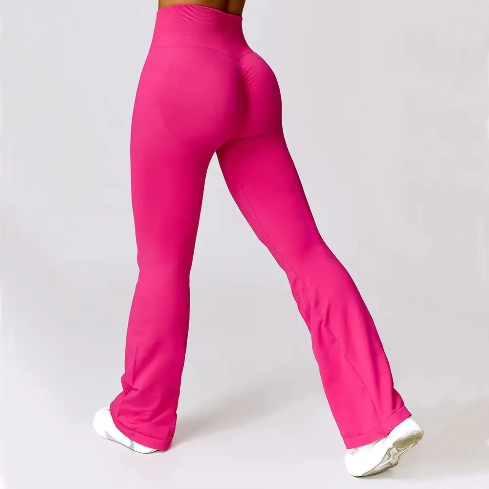Seamless Flare Leggings Yoga Pants Women High Waist Wide Leg Pants Women Gym Workout Fitness Sports Flared Pant Dance Trousers - Image 4