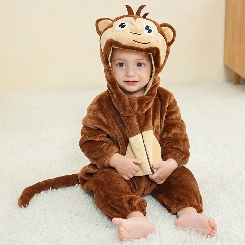 Baby Rompers Winter Kigurumi Lion Costume For Girls Boys Toddler Animal Jumpsuit Infant Clothes Pyjamas Kids Overalls Ropa Bebes - Image 11