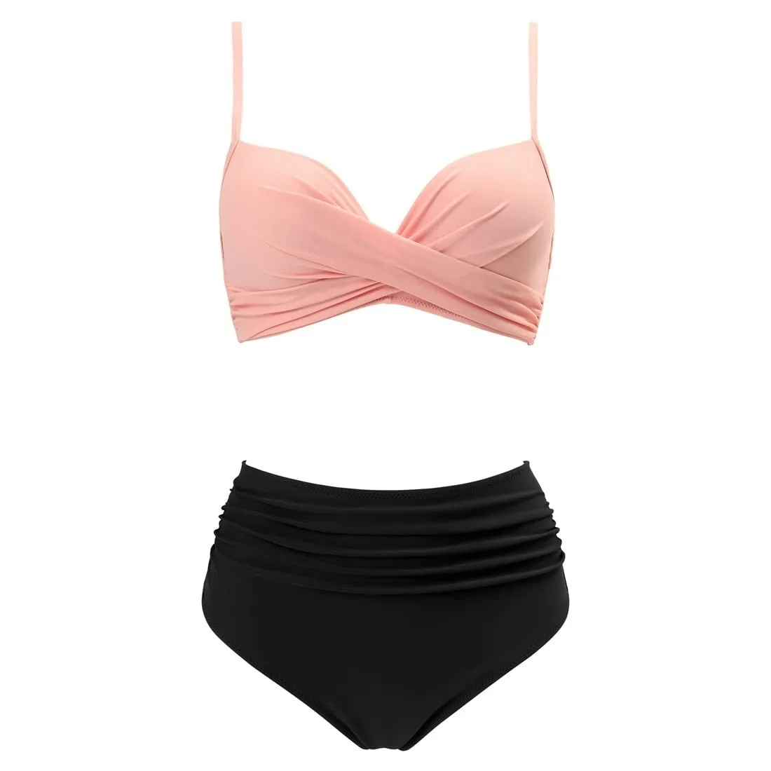 Sexy Based Print Split High Waist Bikini Swimsuit For Women 2 pcs - Image 13