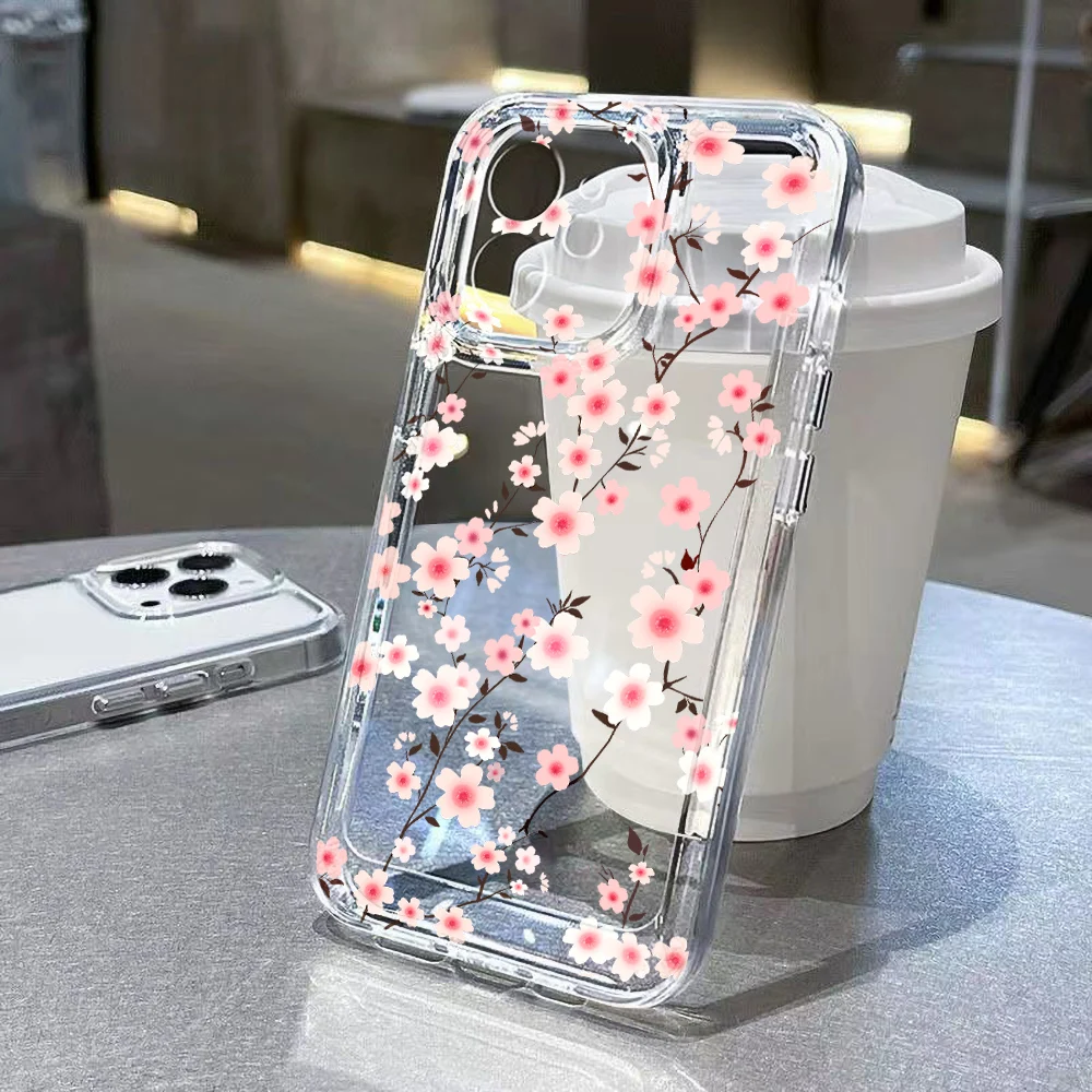 Flower Soft Clear iPhone Cases For 16 -7 cover - Image 3