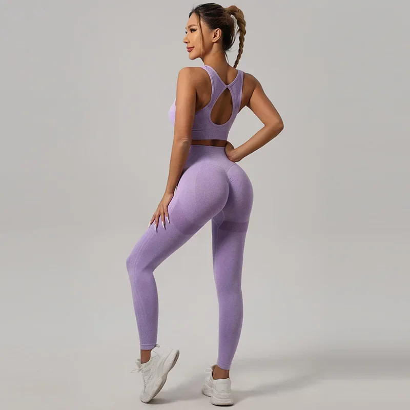 Women Padded Sports Bra High Waist Yoga Shorts Seamless Hip Lifting Gym Fitness Pants Workout Leggings Tights 2pcs Optional Set - Image 21