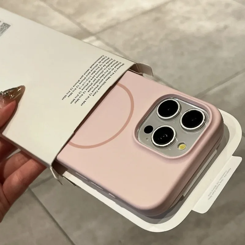 Luxury Liquid Silicone Case For iPhone 17 -11 for Magsafe Magnetic Wireless Charging Shockproof Case - Image 2