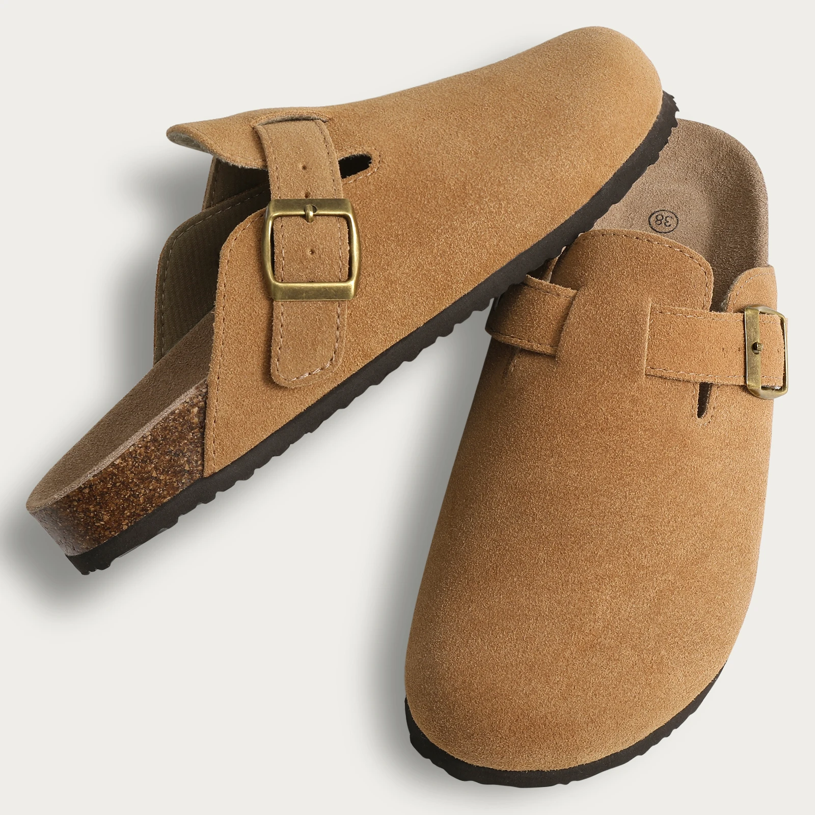 New Women Clogs For Women Fashion Cork Suede Mules Slipper Classic Cork Antislip For Outdoor Slippers With Arch Support - Image 11