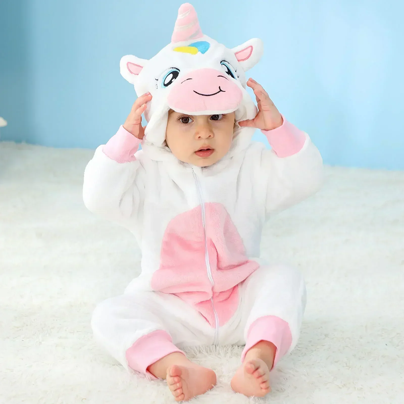 Baby Rompers Winter Kigurumi Lion Costume For Girls Boys Toddler Animal Jumpsuit Infant Clothes Pyjamas Kids Overalls Ropa Bebes - Image 42