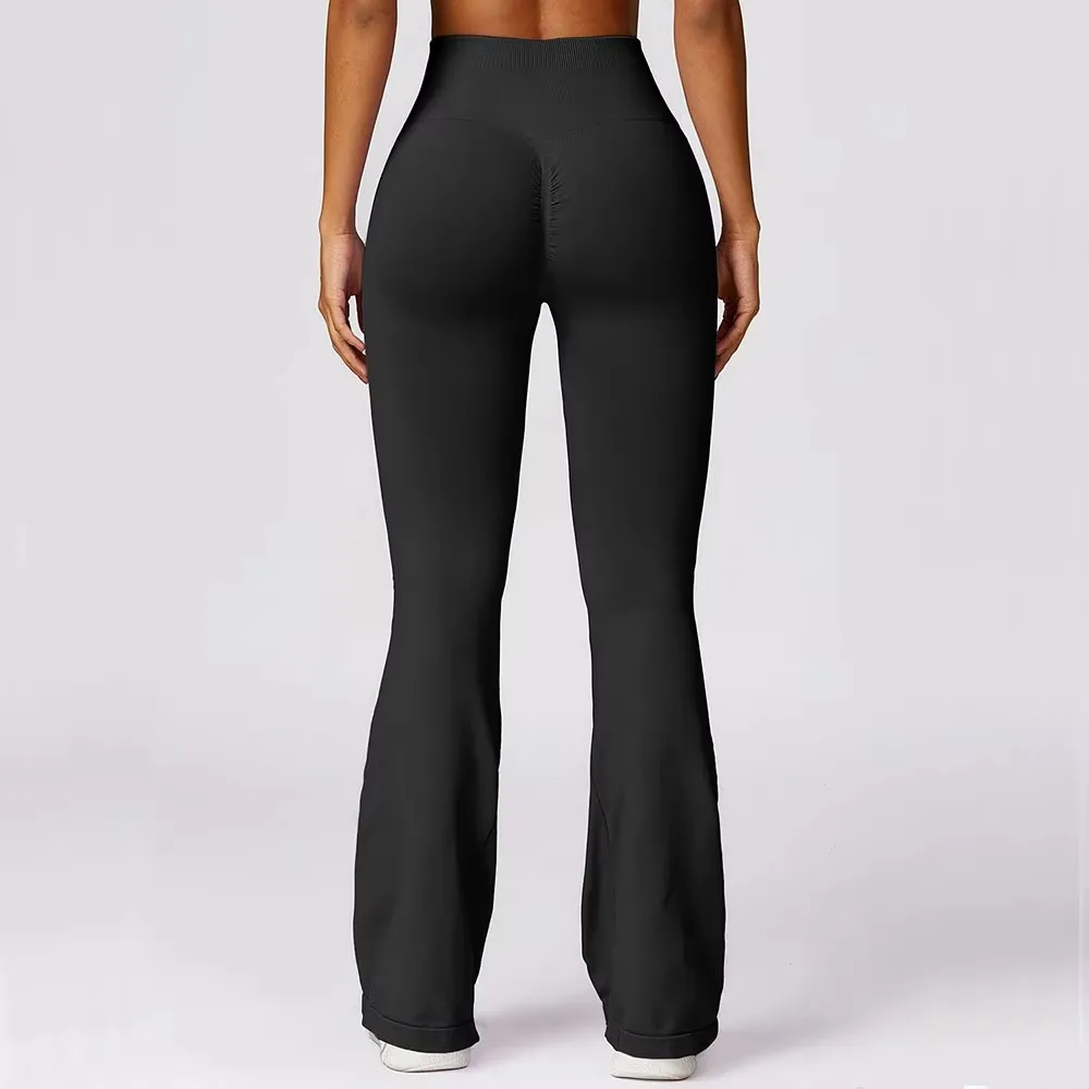 Seamless Flare Leggings Yoga Pants Women High Waist Wide Leg Pants Women Gym Workout Fitness Sports Flared Pant Dance Trousers - Image 5