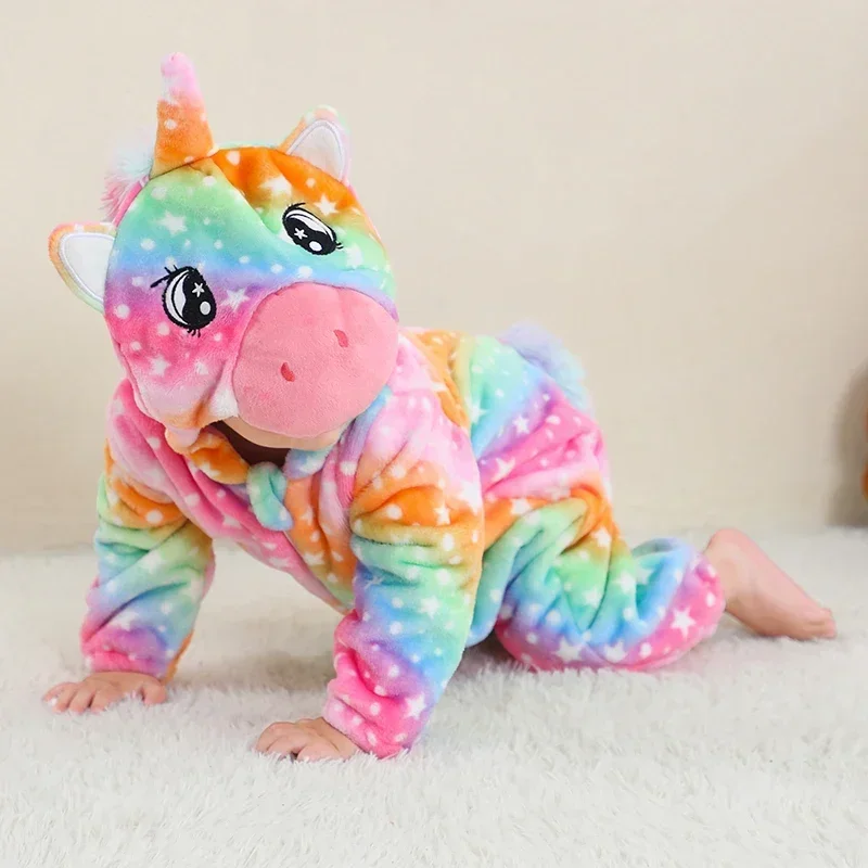 Baby Rompers Winter Kigurumi Lion Costume For Girls Boys Toddler Animal Jumpsuit Infant Clothes Pyjamas Kids Overalls Ropa Bebes - Image 33